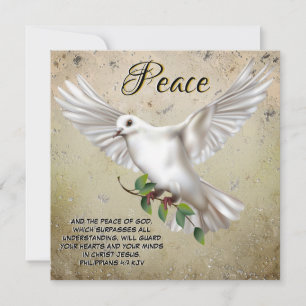 Dove of Peace Personalised Scripture Verse Card