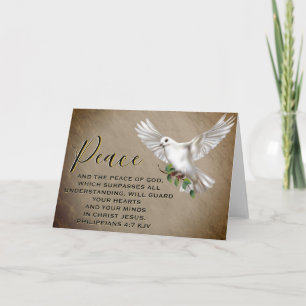 Dove of Peace Personalised Scripture Verse Card