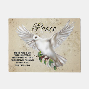 Dove of Peace Personalised Scripture Verse Doormat