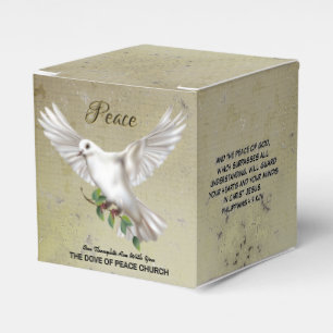 Dove of Peace Personalised Scripture Verse Favour Box