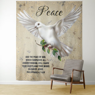 Dove of Peace Personalised Scripture Verse Tapestry