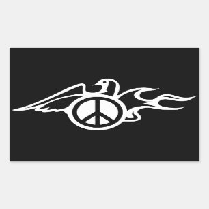 Dove of peace rectangular sticker
