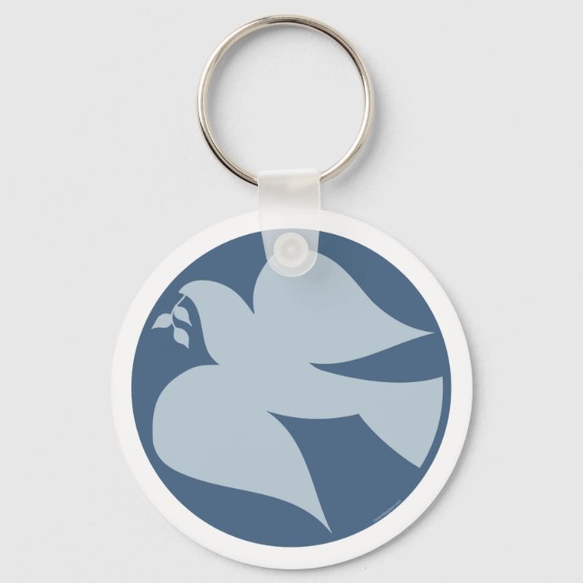Dove of Peace Sign Key Ring (Front)