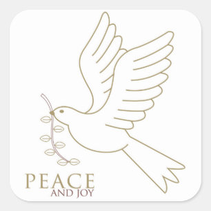 Dove of peace square sticker
