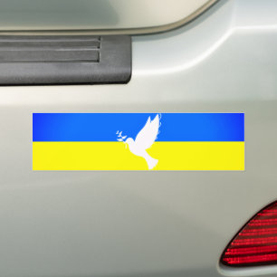 Dove of Peace Support Ukraine Bumper Sticker