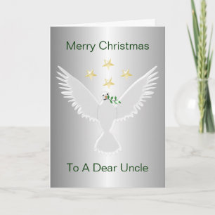 Dove Of Peace Uncle Christmas Holiday Card