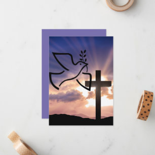Dove Offering Peace, Holy Cross, Peace, Love Card