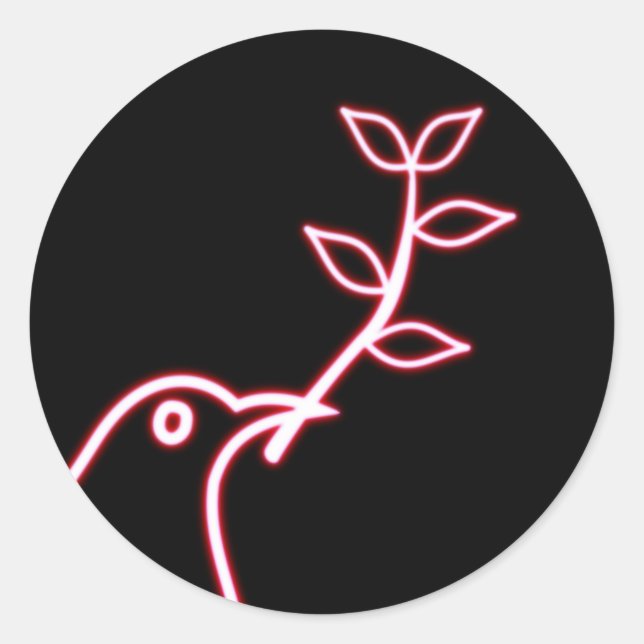 Dove & Olive Branch Classic Round Sticker (Front)