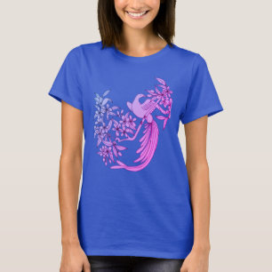 Dove On Branch Bird Motif Art  T-Shirt