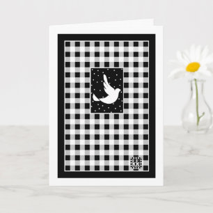 Dove On Snowy Sky greeting card