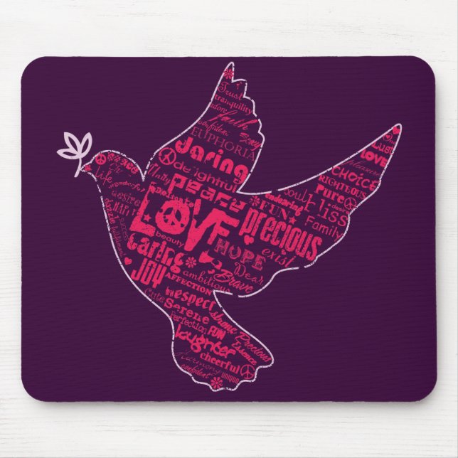 Dove Peace Collage Mouse Pad (Front)