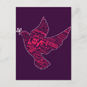 Dove Peace Collage Postcard