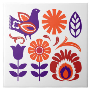 Dove Polish Folk Tile