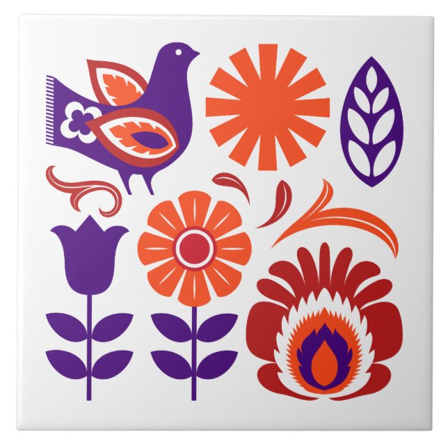 Dove Polish Folk Tile (Front)