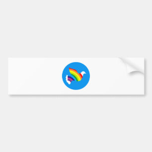 Dove rainbow dove rainbow bumper sticker