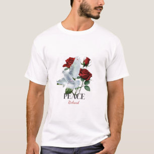 Dove Rose Custom Name Personalized T-Shirt