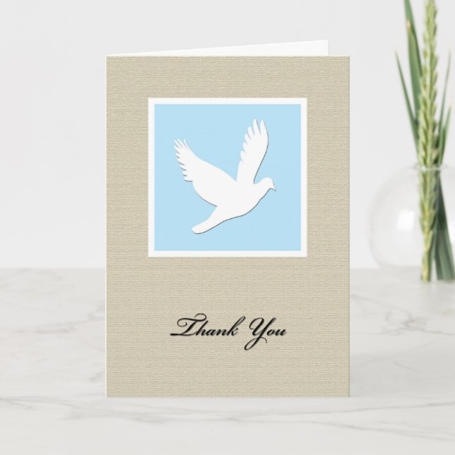 Dove Sympathy Thank You Card (Front)