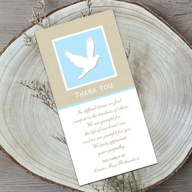 Dove Sympathy Thank You Photo Card (Creator Uploaded)