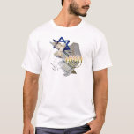 Dove, Tallit & Menorah B T-Shirt<br><div class="desc">Our unique & beautiful design using the Magen David,  a Dove,  Tallit & Menorah.  This time with no background.</div>