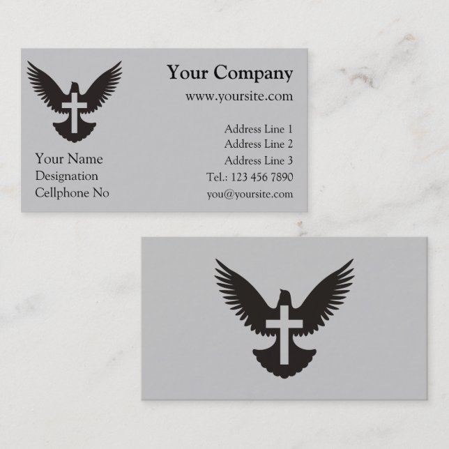 Dove with Cross Business Card (Front/Back)