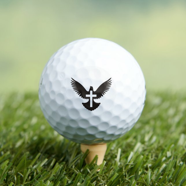Dove with Cross Golf Balls (Insitu Tee)