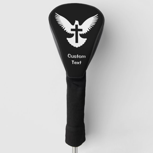 Dove with Cross Golf Head Cover (Front)