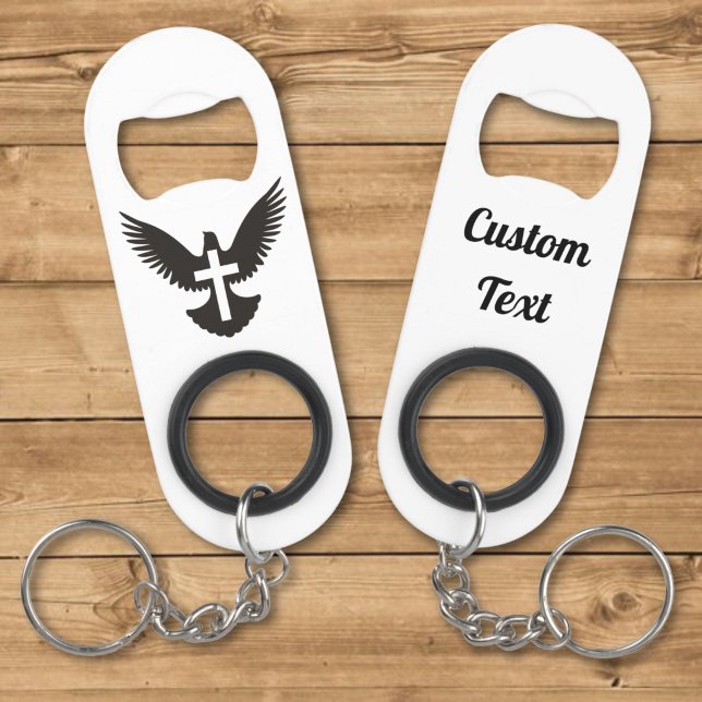 Dove with Cross Keychain Bottle Opener (Creator Uploaded)