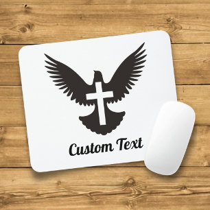 Dove with Cross Mouse Pad