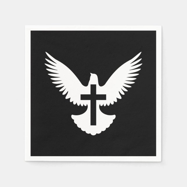 Dove with Cross Napkin (Front)