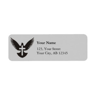 Dove with Cross Return Address Label