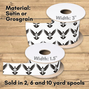 Dove with Cross Satin Ribbon