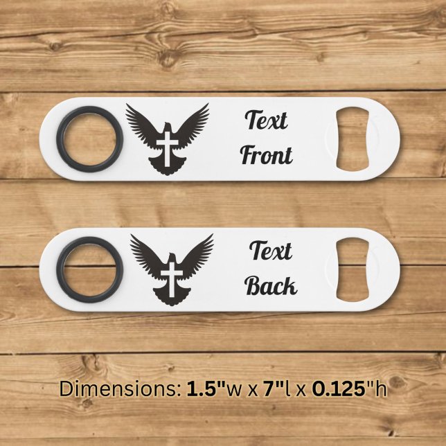 Dove with Cross Speed Bottle Opener (Creator Uploaded)