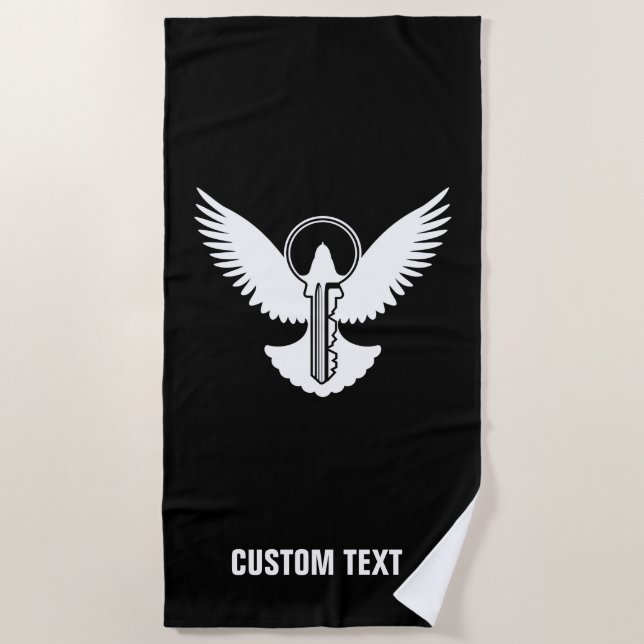 Dove with Key Beach Towel (Front)