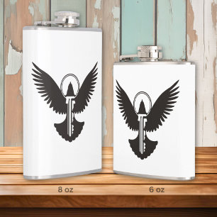 Dove with Key Hip Flask