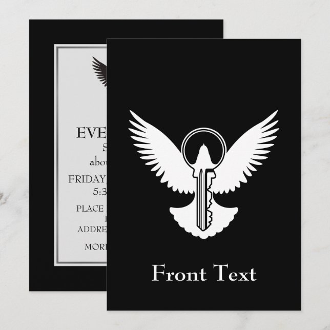 Dove with Key Invitation (Front/Back)