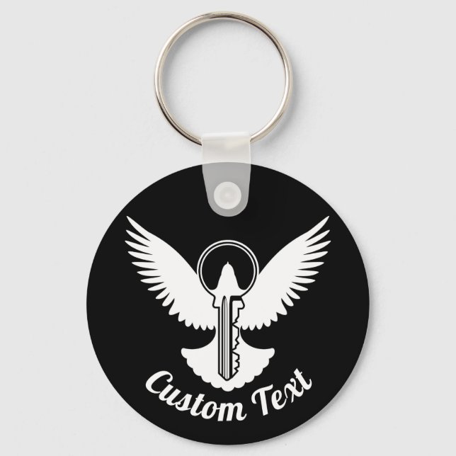 Dove with Key Keychain (Front)