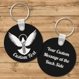 Dove with Key Keychain