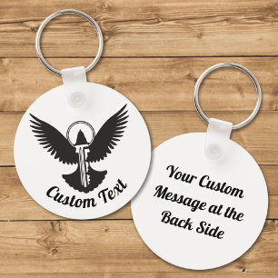 Dove with Key Keychain