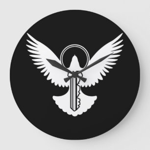 Dove with Key Large Clock