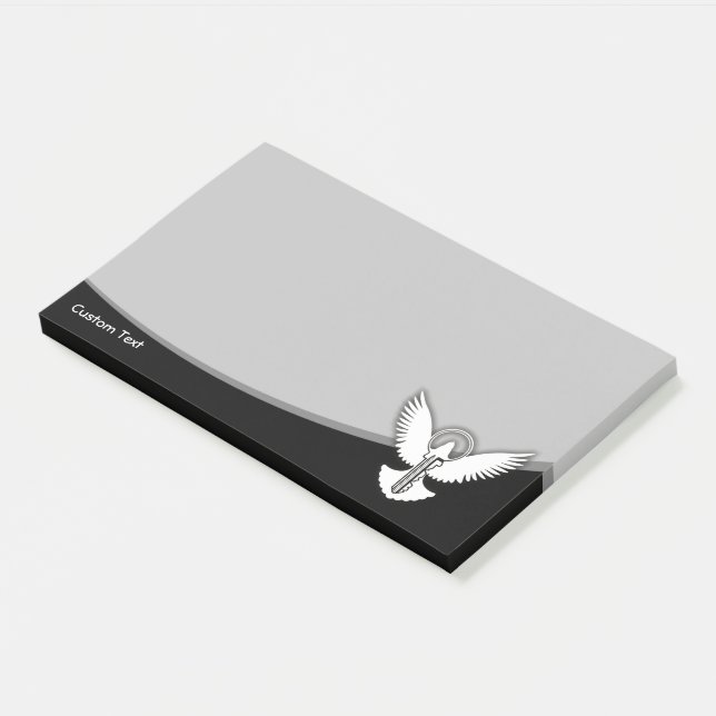 Dove with Key Post-it Notes (Angled)