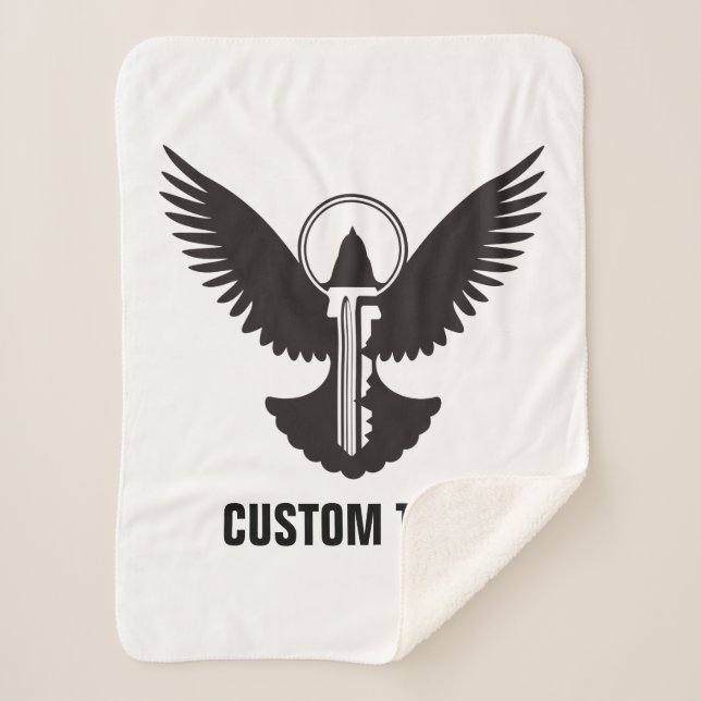 Dove with Key Sherpa Blanket (Front)