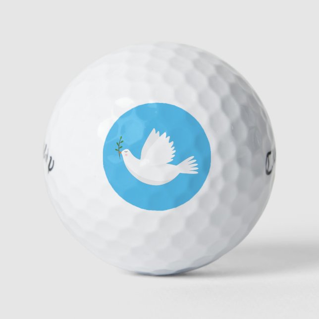 Dove with olive branch golf balls (Front)