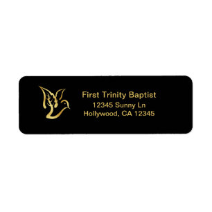 Dove with Olive Branch Return Address Label