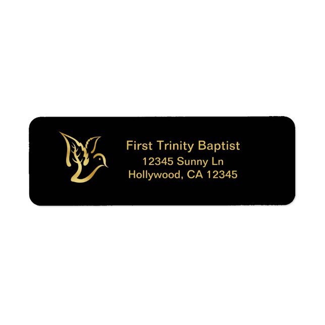 Dove with Olive Branch Return Address Label (Front)