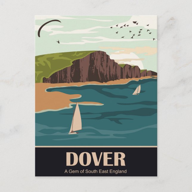 Dover, a Gem of Southeast England Postcard (Front)