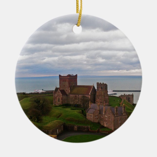 Dover Castle Ceramic Ornament (Front)