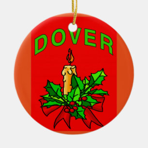 Dover Delaware Christmas Tree Ceramic Ornament