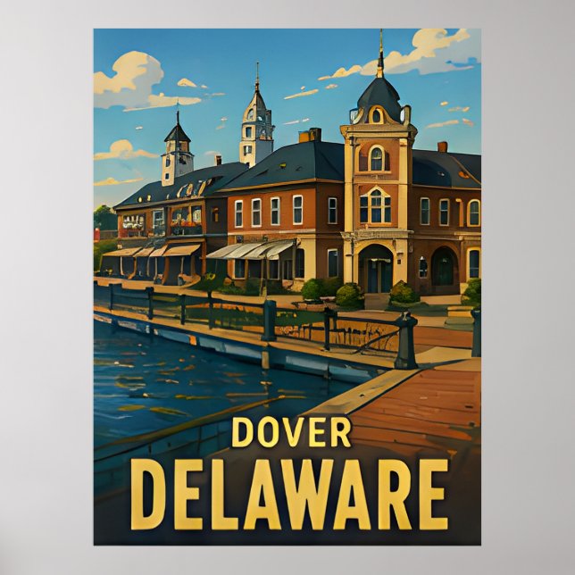 Dover Delaware Travel Gift Poster (Front)