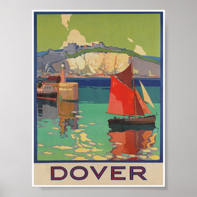 Dover England Vintage Travel Poster (Front)