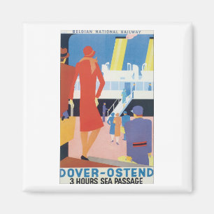 Dover Ostend Belgian Railway Magnet